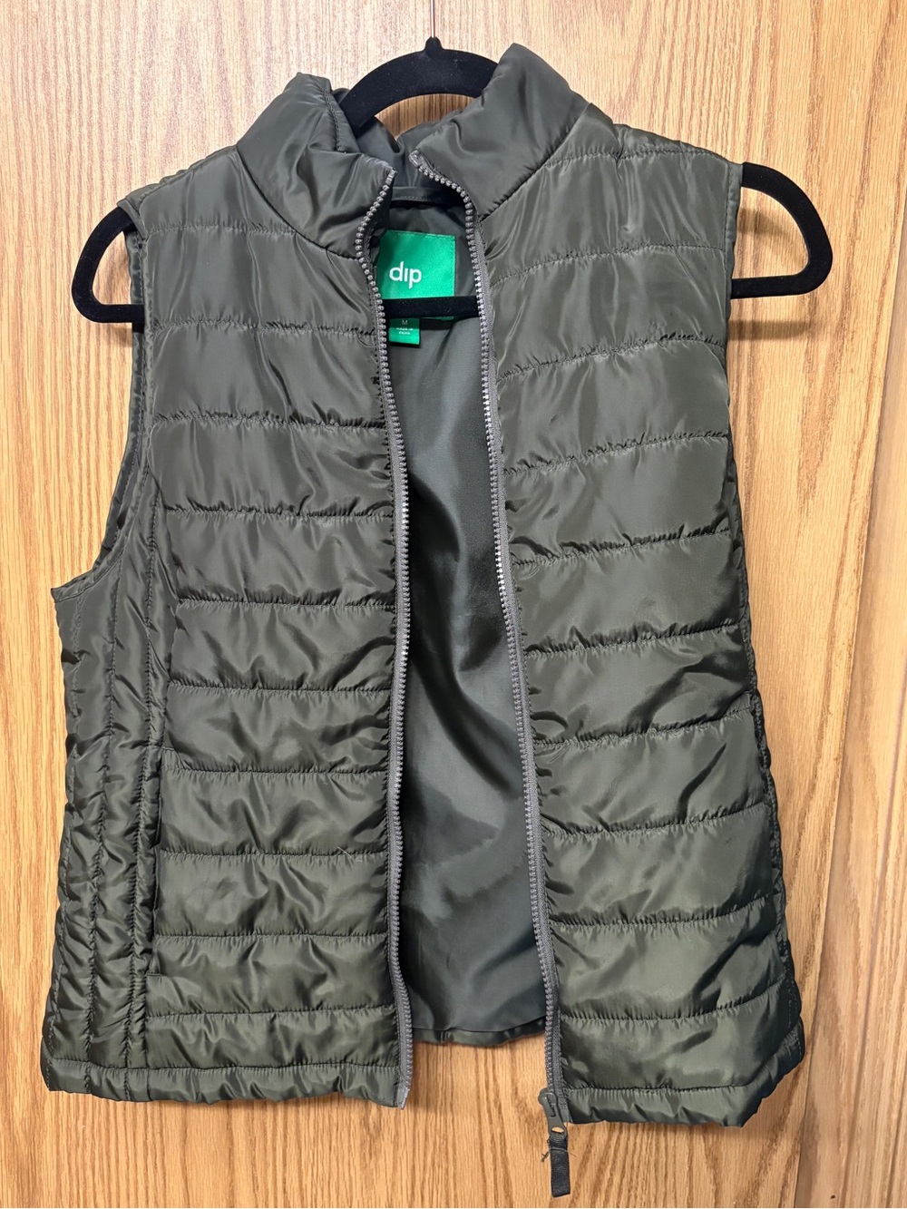 dip Army Green Quilted Puffer Vest